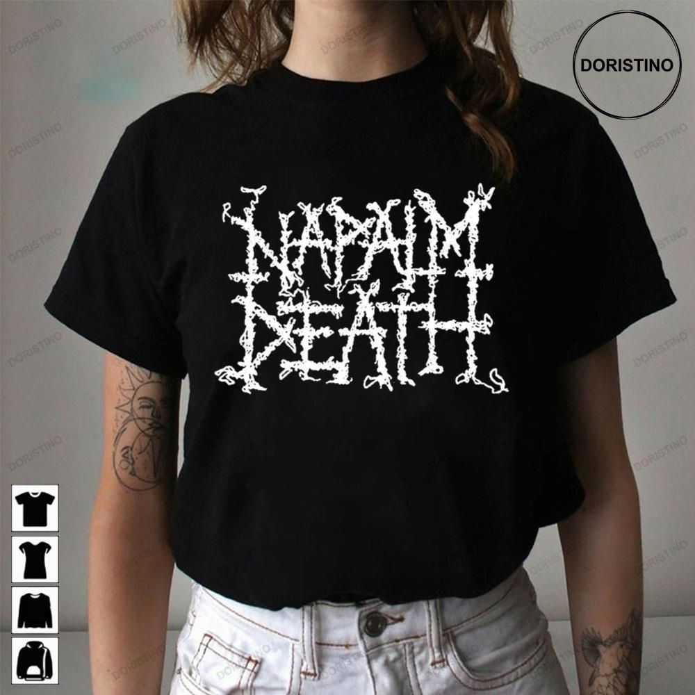 Whtie Logo Napalm Death Grindcore Limited Edition T-shirts